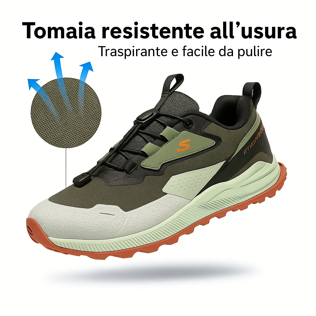 Escursioni senza dolore – Scarpe da trekking con suola ortopedica per terreni accidentati